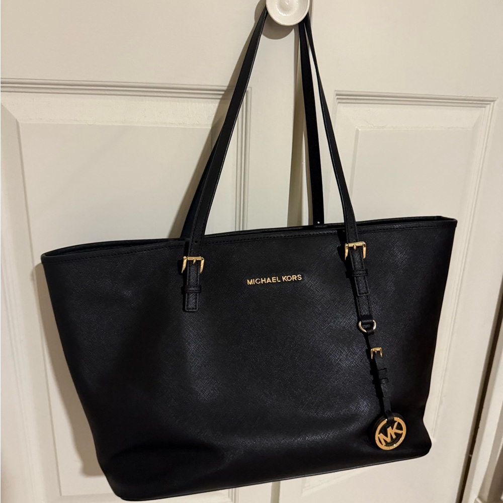 Michael Kors Black and Gold Tote
